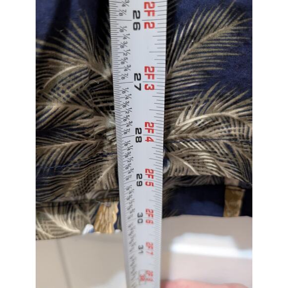 Vintage RJC Palm Trees Beach Hawaiian Blue Short Sleeve Shirt Men's Size L USA - Picture 7 of 9